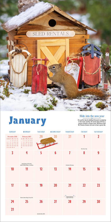 Secret Life of Squirrels 2027 Wall Calendar