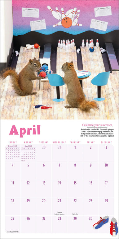 Secret Life of Squirrels 2027 Mini Wall Calendar