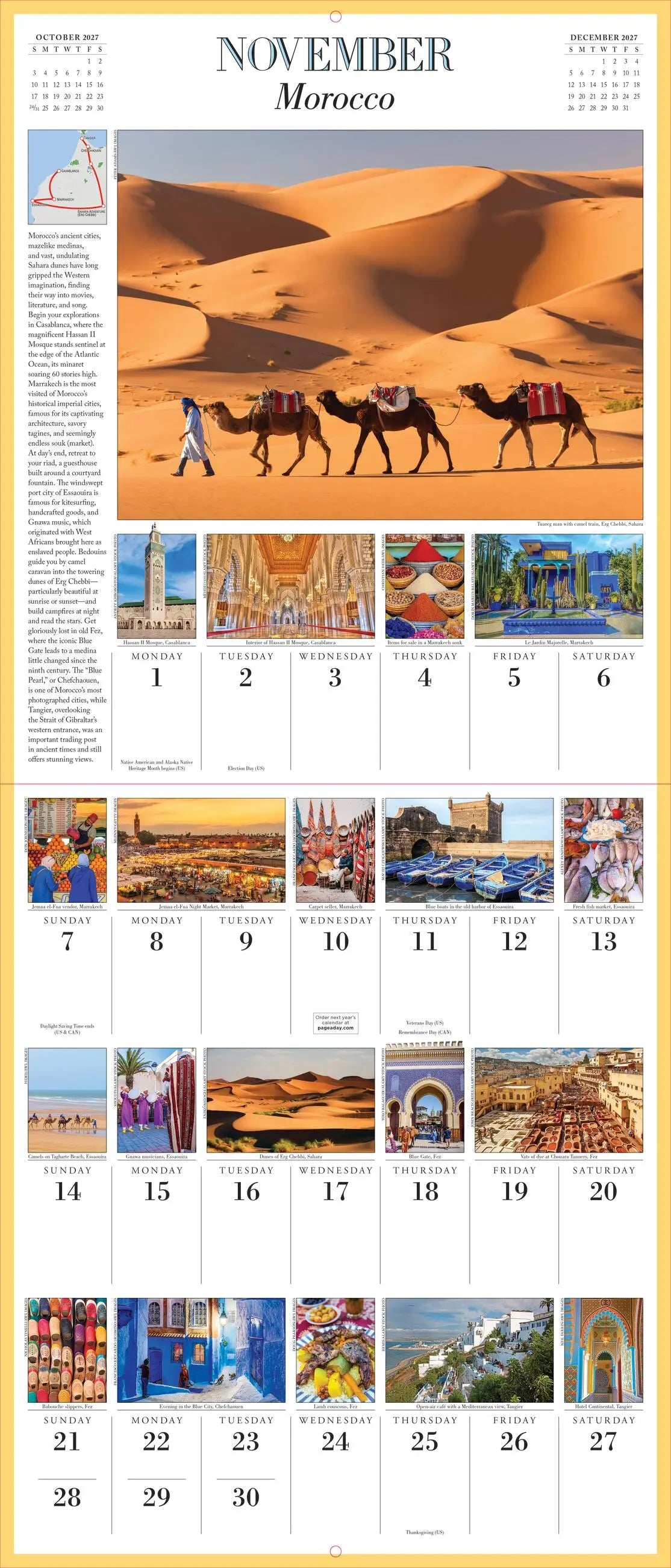 WRK 1,000 Places to See Before You Die Picture-A-Day® 2027 Wall Calendar