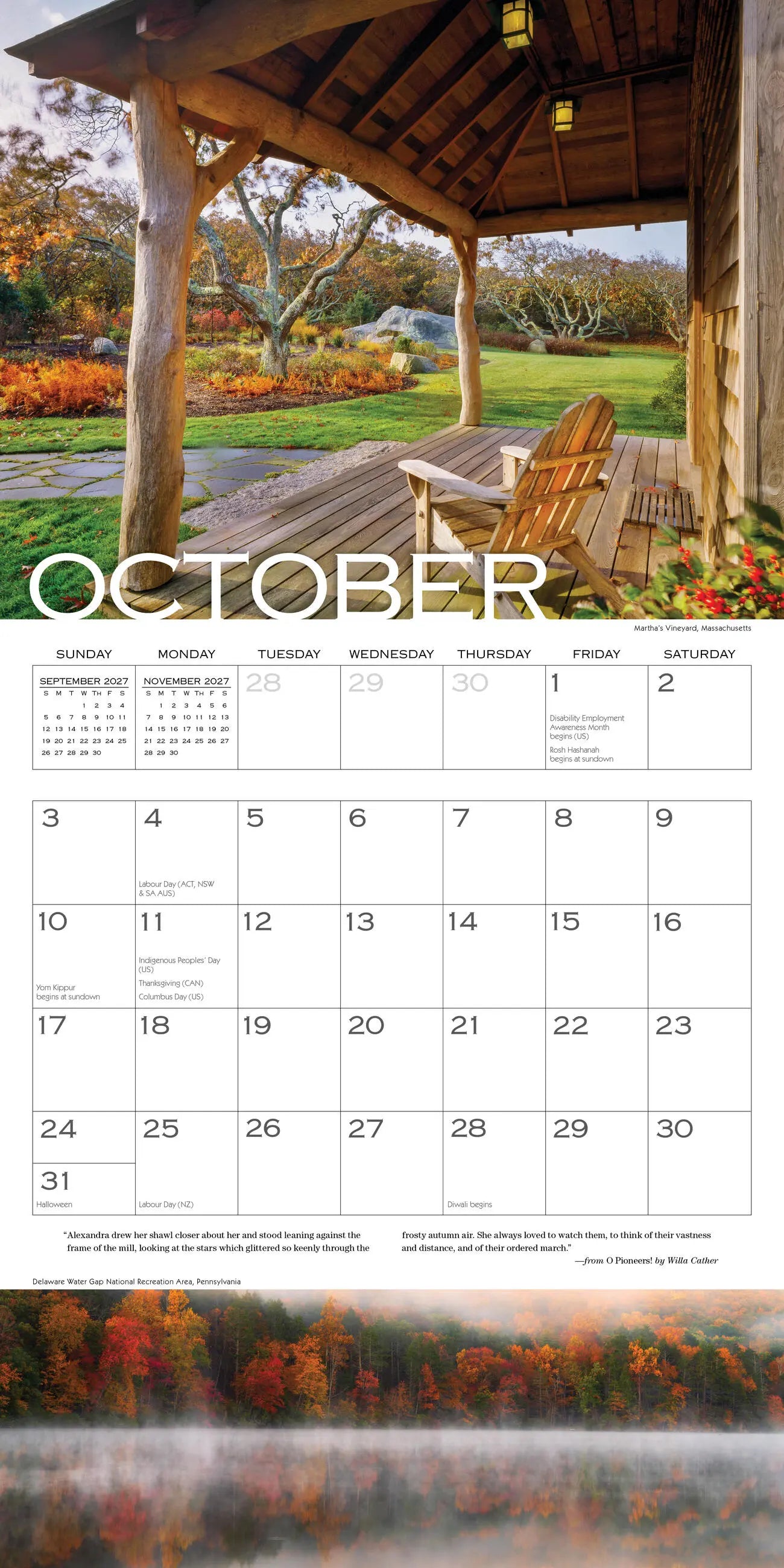 WRK Out on the Porch 2027 Wall Calendar