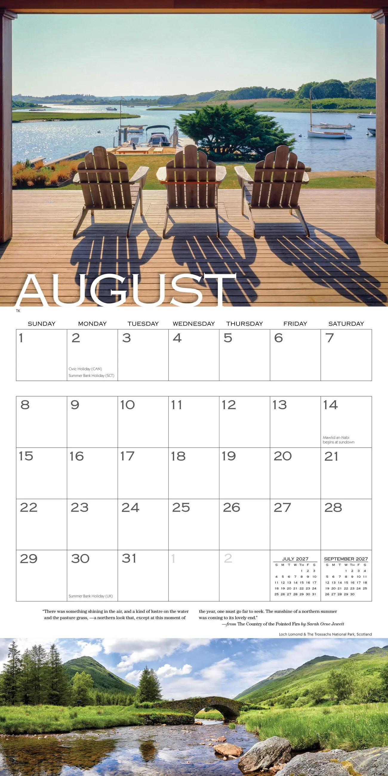 WRK Out on the Porch 2027 Wall Calendar