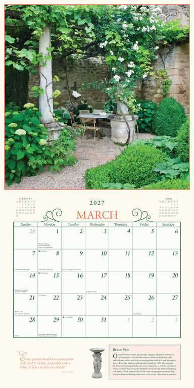 Secret Garden 2027 Wall Calendar