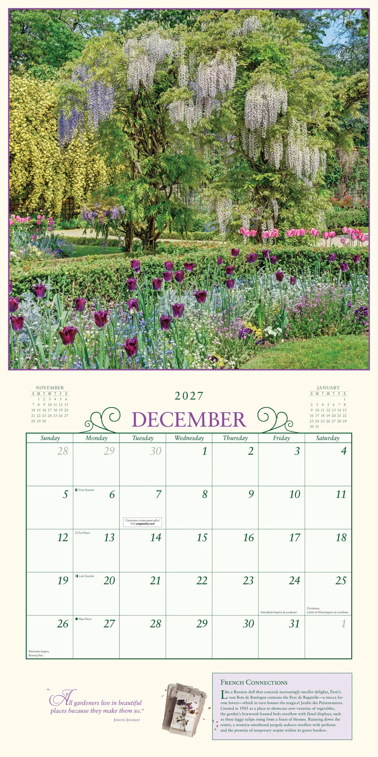 WRK Secret Garden 2027 Wall Calendar