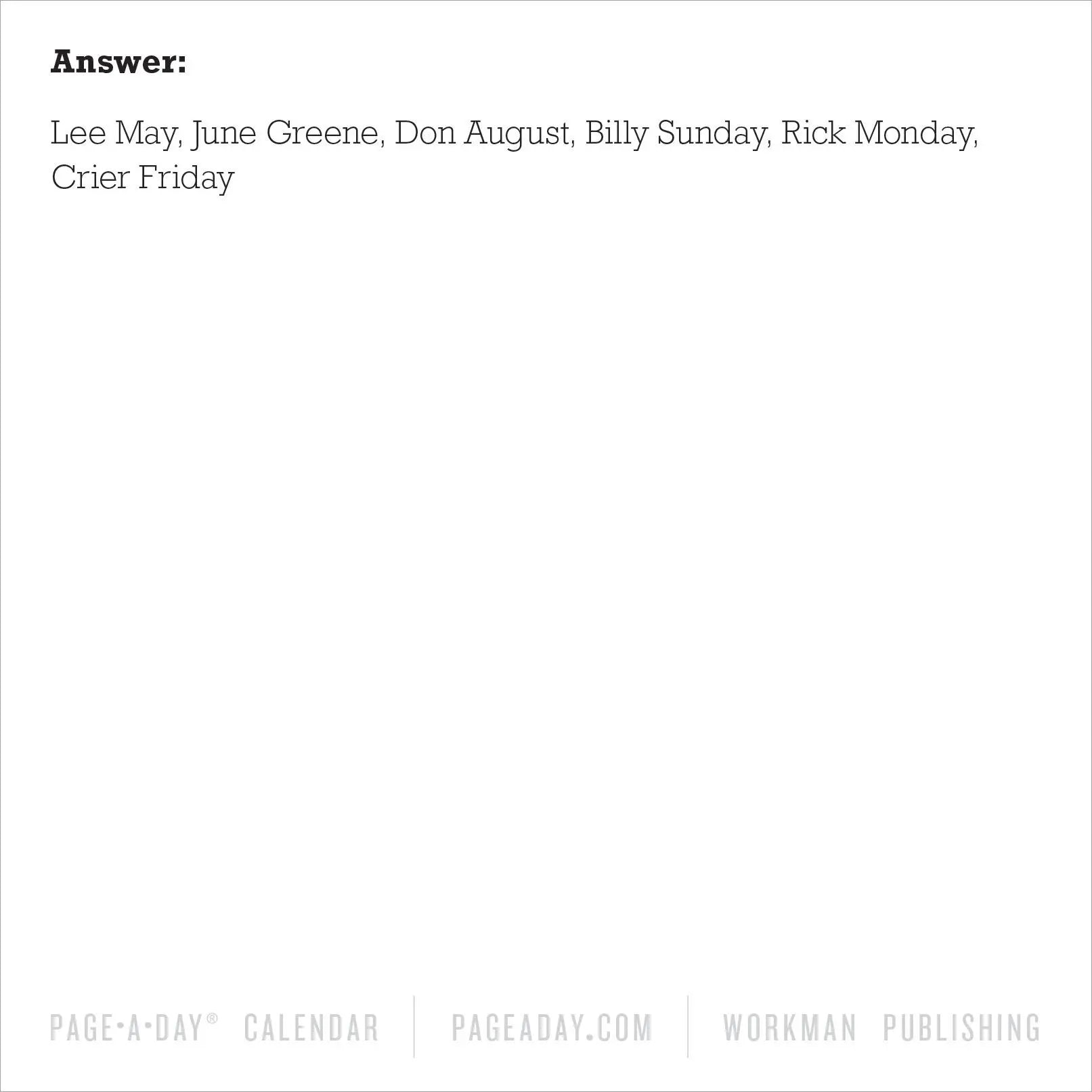 A Year of Baseball Trivia! 2027 Page-A-Day Calendar