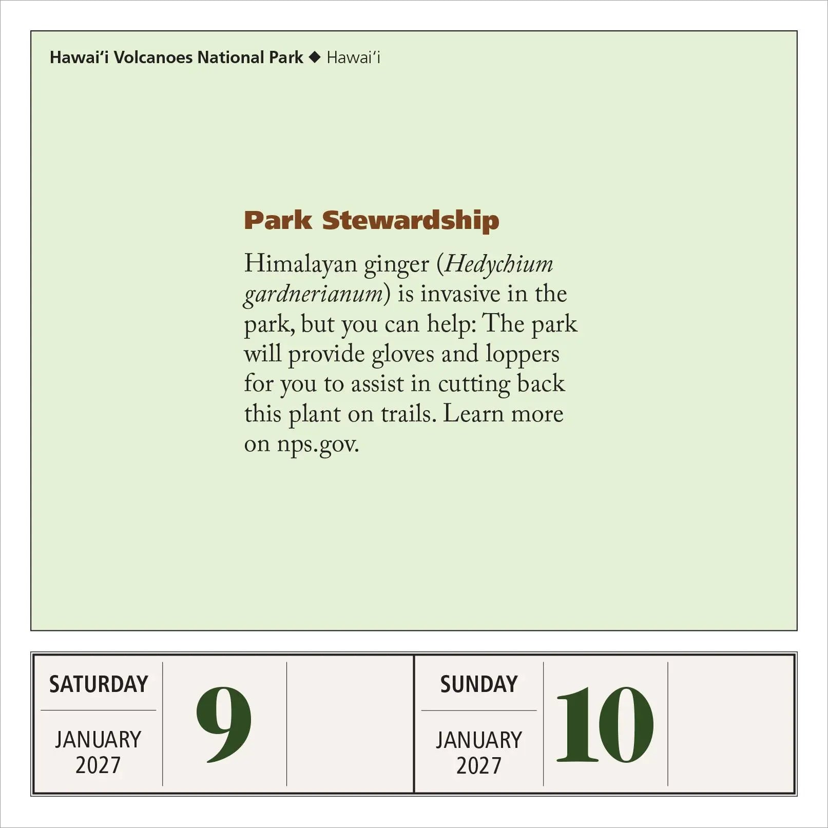 National Parks 2027 Page-A-Day Calendar