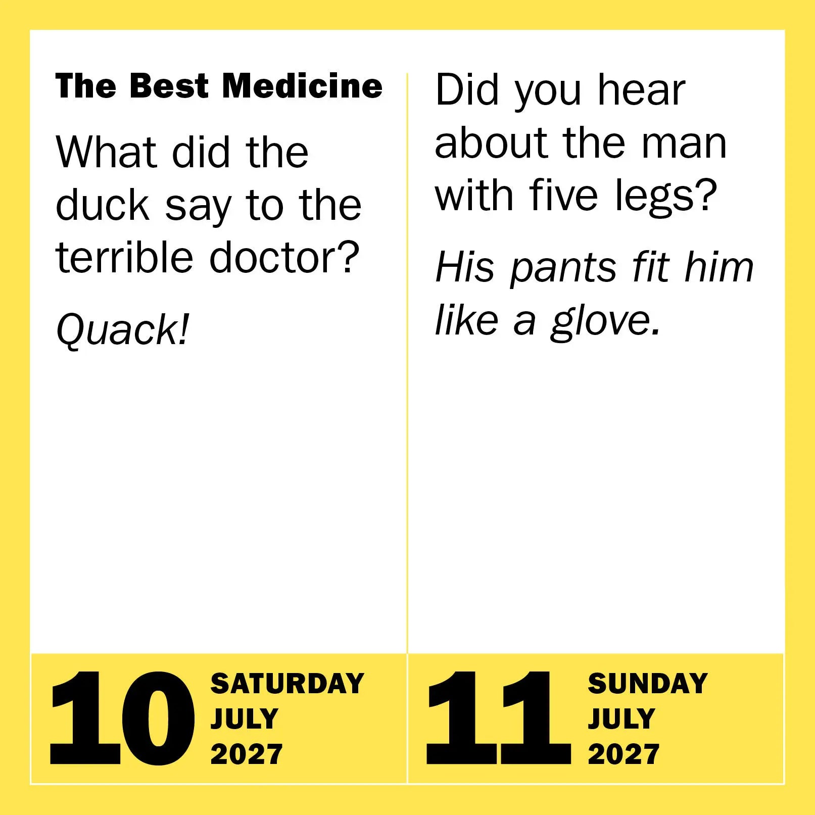 WRK 290 Bad Jokes & 75 Punderful Puns 2027 Page-A-Day® Calendar
