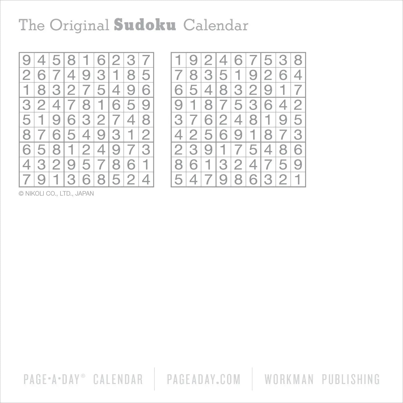 Original Sudoku 2027 Page-A-Day Calendar