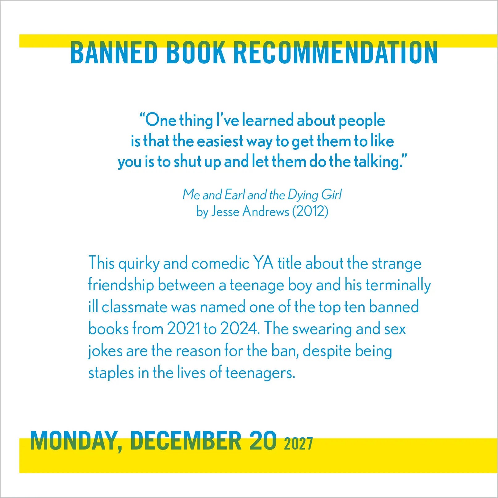 I Read Banned Books 2027 Page-A-Day Calendar