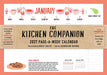 WRK The Kitchen Companion Page-A-Week Calendar 2027