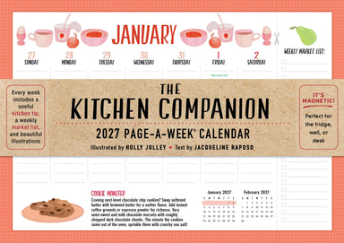 The Kitchen Companion Magnetic Page-A-Week Calendar 2027