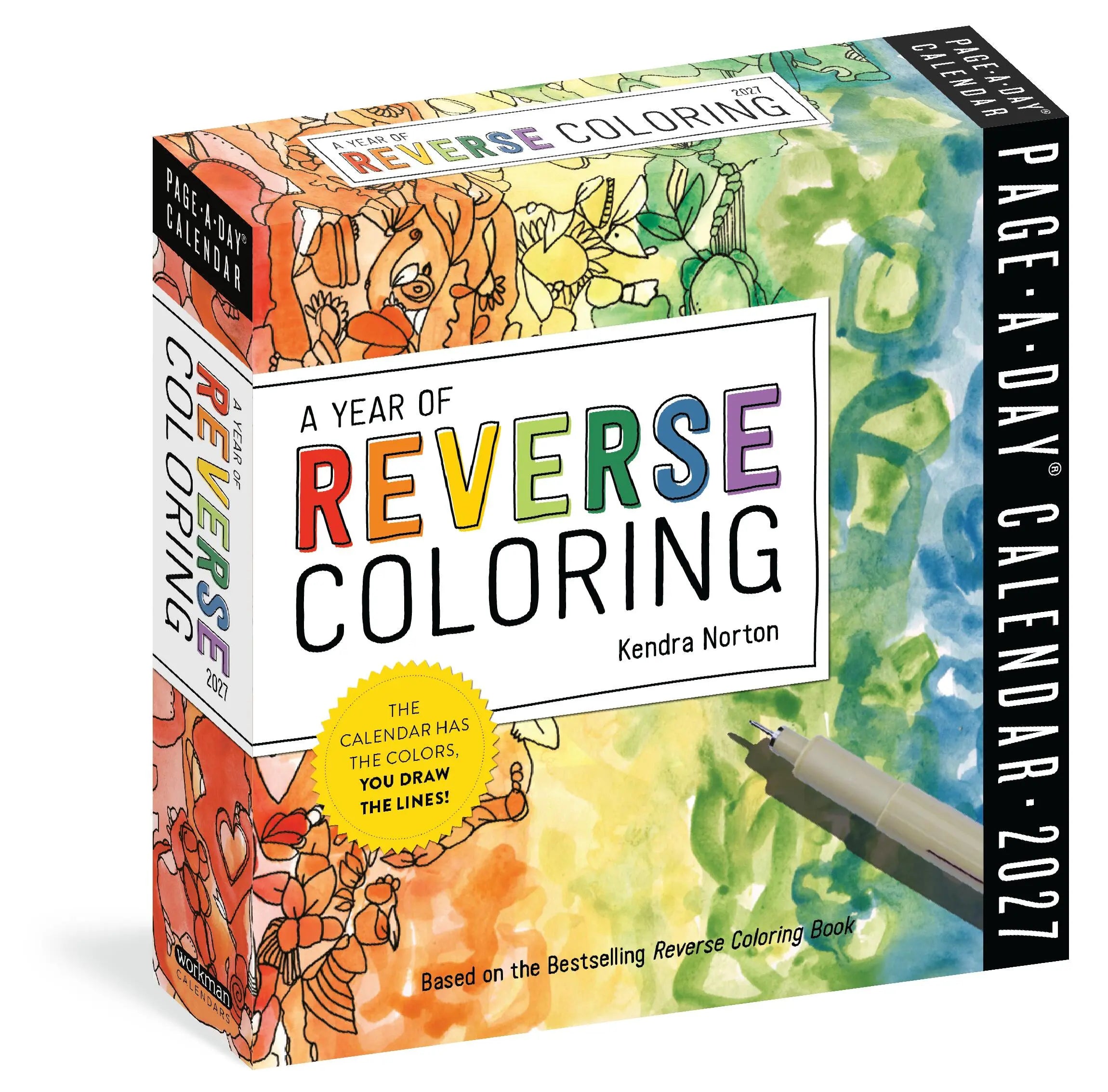 A Year of Reverse Coloring 2027 Page-A-Day Calendar