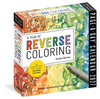 A Year of Reverse Coloring 2027 Page-A-Day Calendar