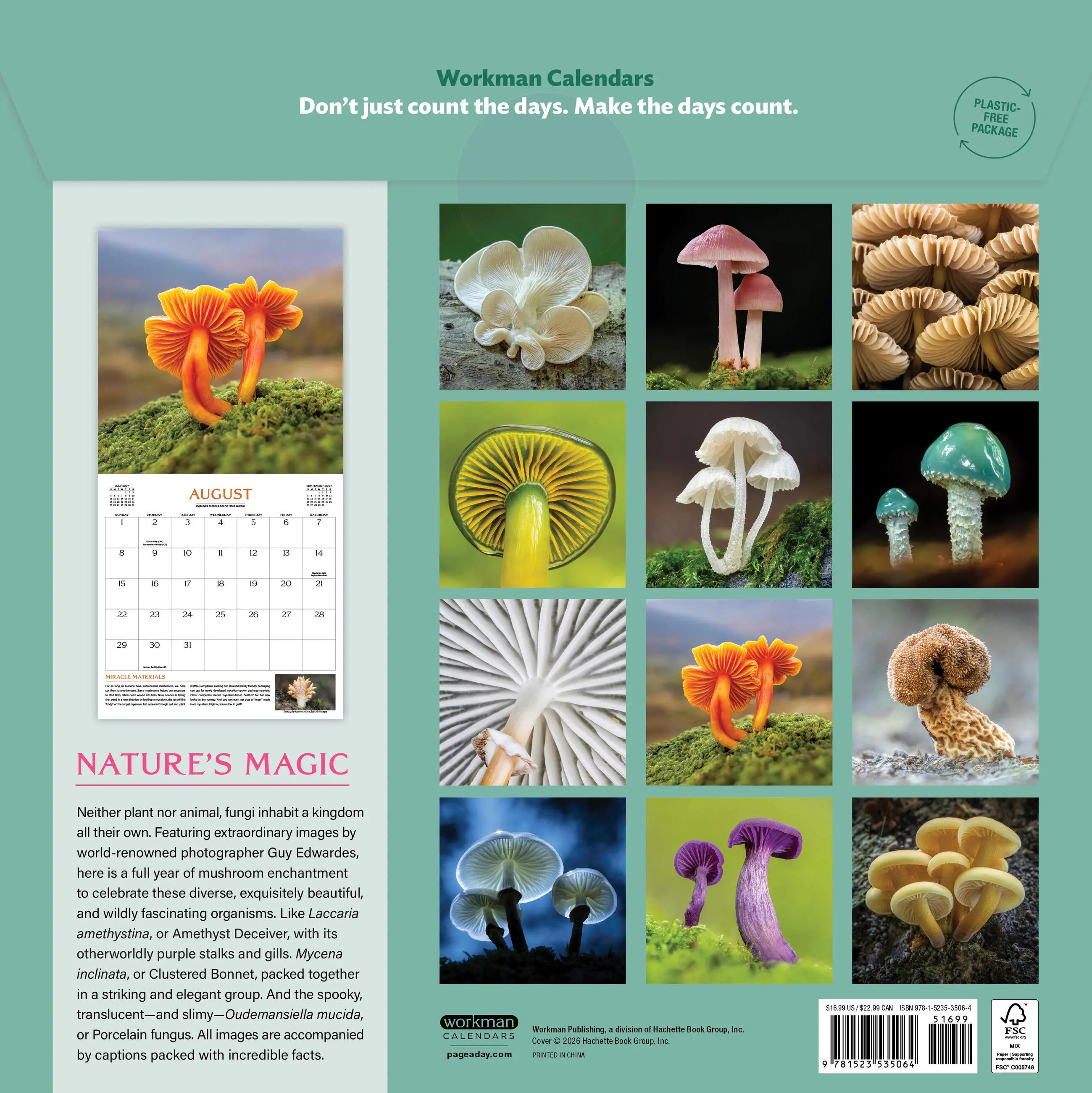The Wondrous World of Mushrooms 2027 Wall Calendar