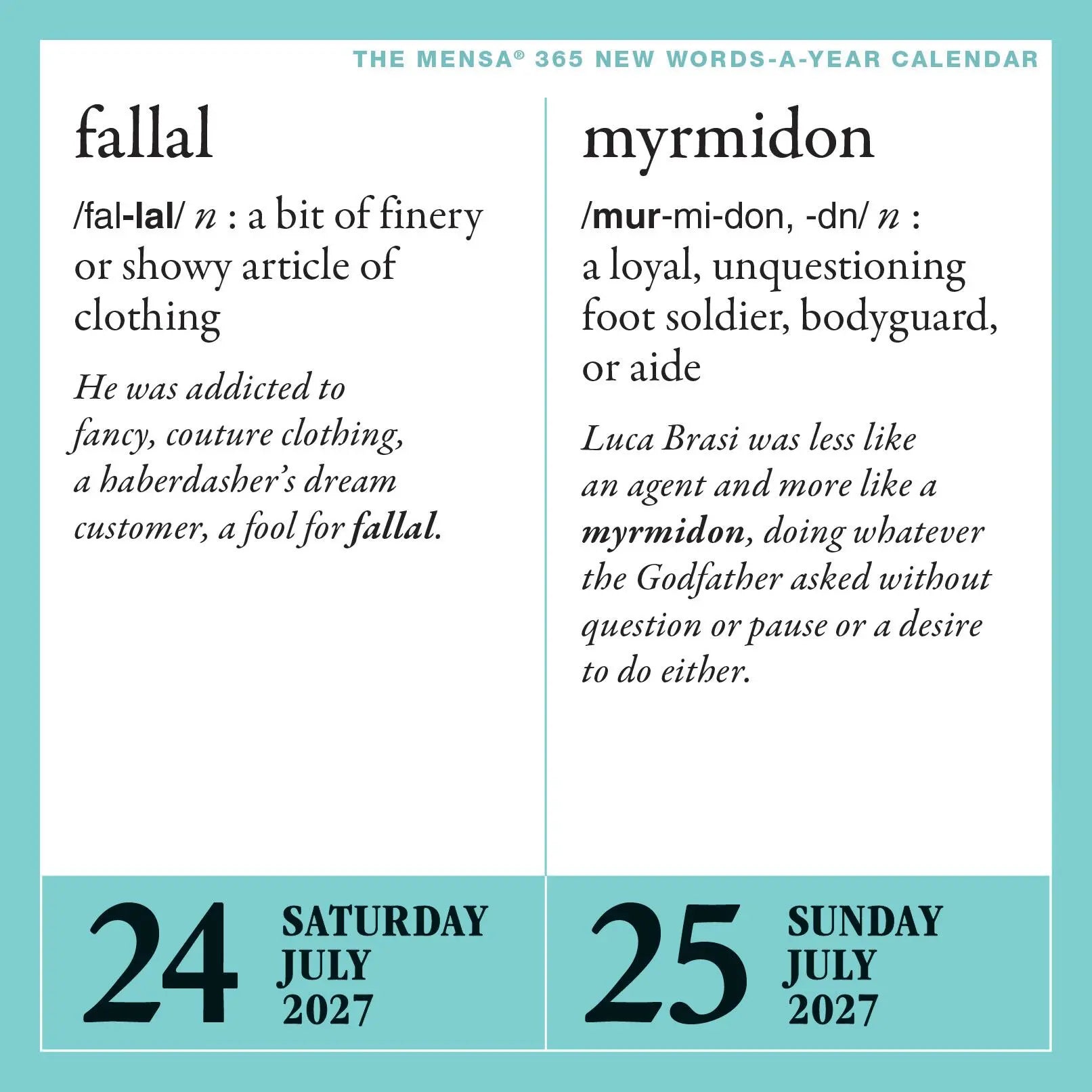 Mensa 365 New Words-A-Year 2027 Page-A-Day Calendar