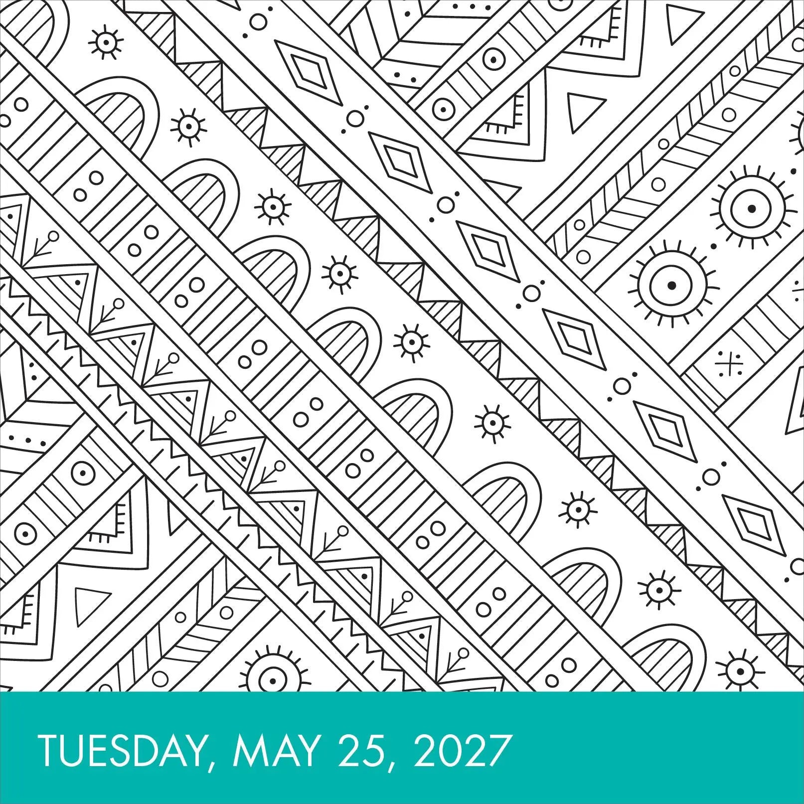 Calm Coloring 2027 Page-A-Day Calendar