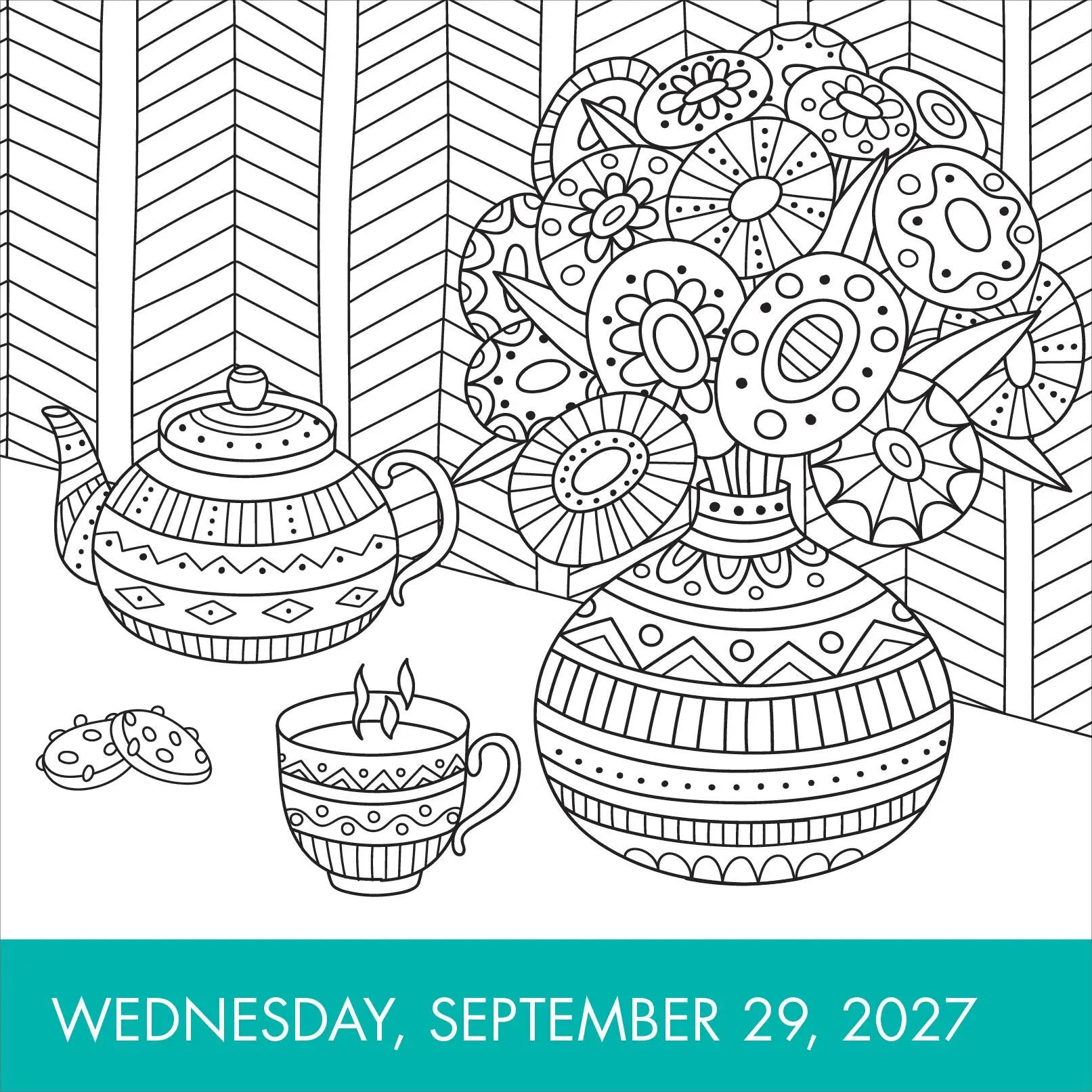 Calm Coloring 2027 Page-A-Day Calendar