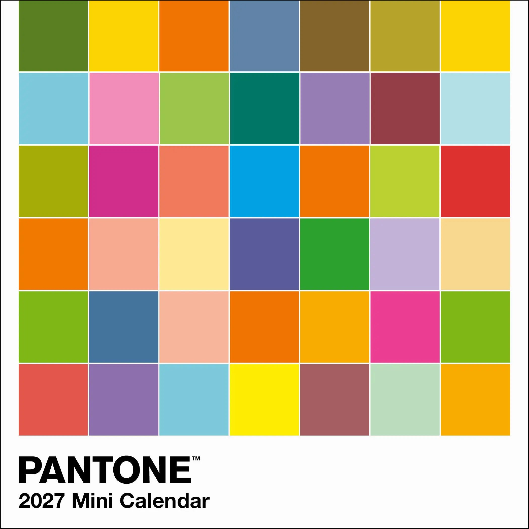 WRK PANTONE™ 2027 Mini Wall Calendar