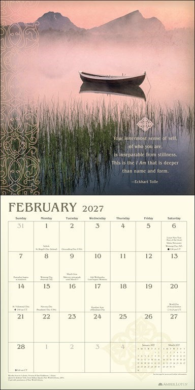 Meditation 2027 Wall Calendar