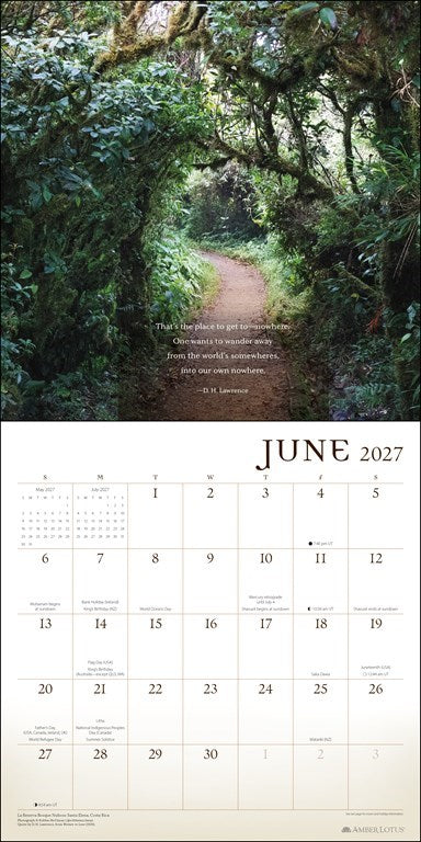 Wanderlust 2027 Wall Calendar