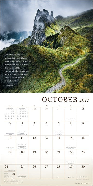 Wanderlust 2027 Wall Calendar