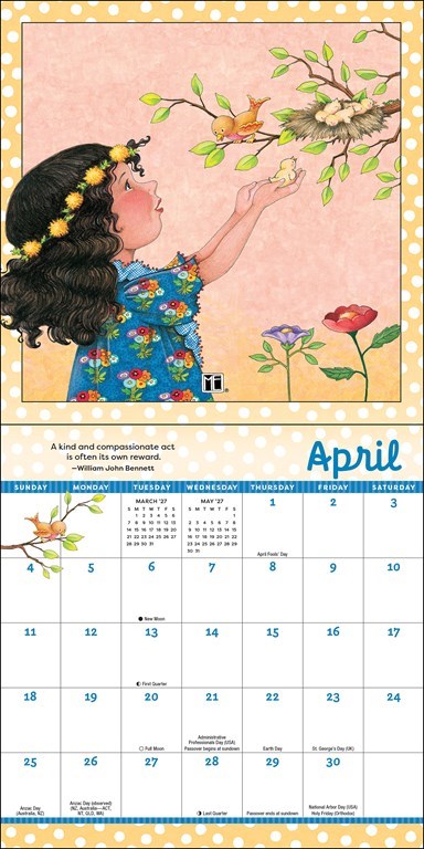 AMC Mary Engelbreit’s Kindness is Magic 2027 Mini Wall Calendar