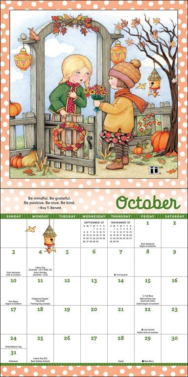 AMC Mary Engelbreit’s Kindness is Magic 2027 Mini Wall Calendar