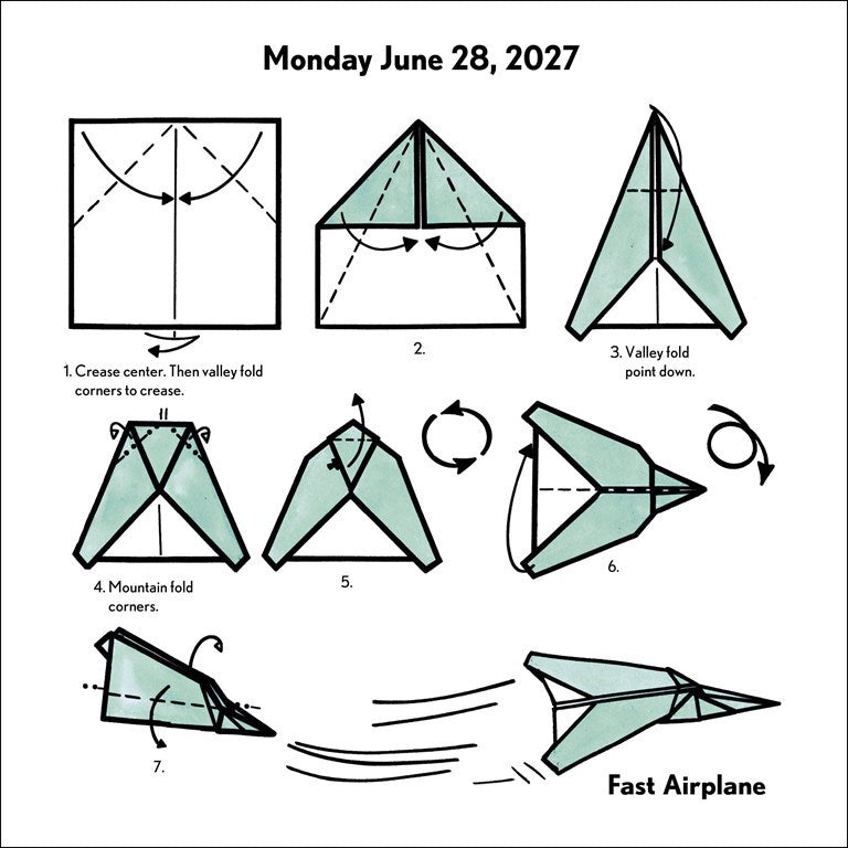 Easy Origami Fold-a-Day 2027 Calendar