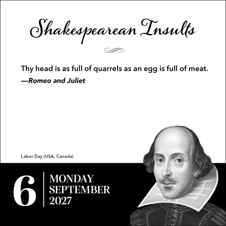 AMC Shakespearean Insults 2027 Day-to-Day Calendar