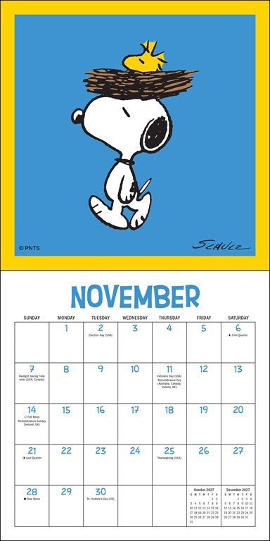 AMC PEANUTS®: @Snoopygrams 2027 Mini Wall Calendar