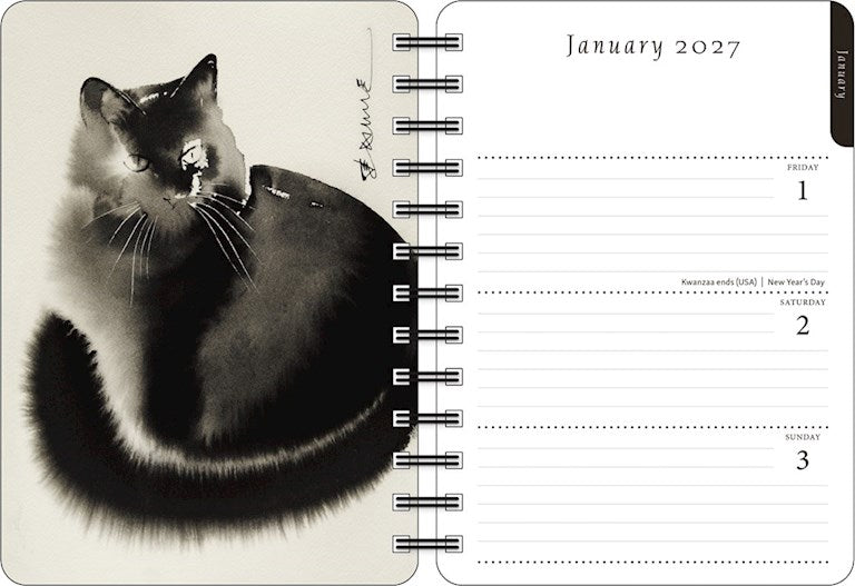 The Artful Cat 2027 Weekly Planner Calendar