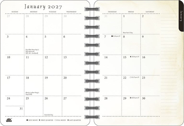 The Artful Cat 2027 Weekly Planner Calendar