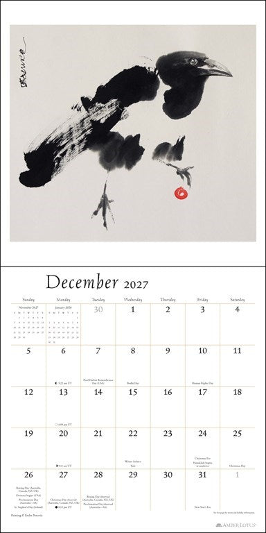The Artful Crow 2027 Wall Calendar