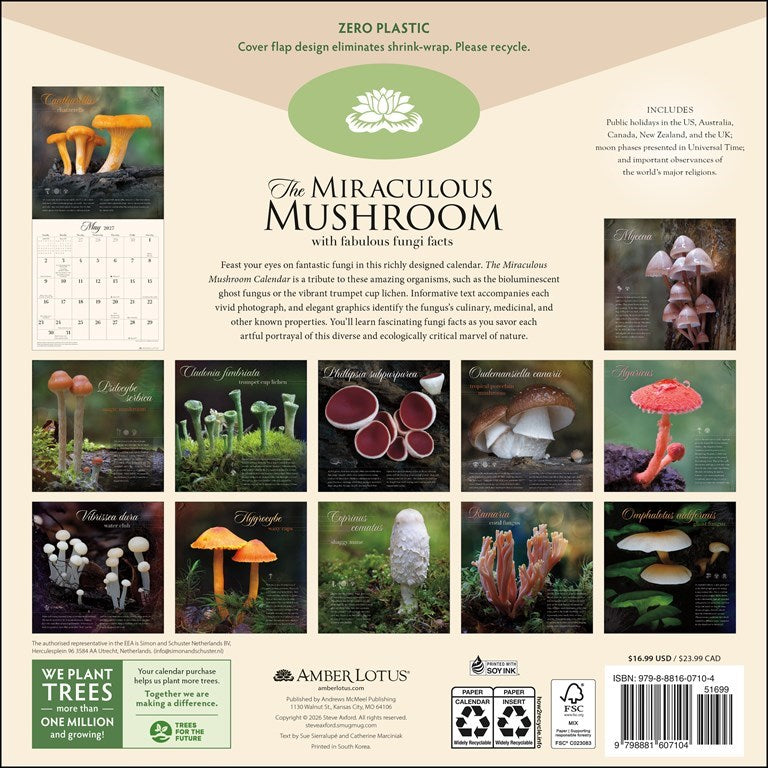 The Miraculous Mushroom 2027 Wall Calendar