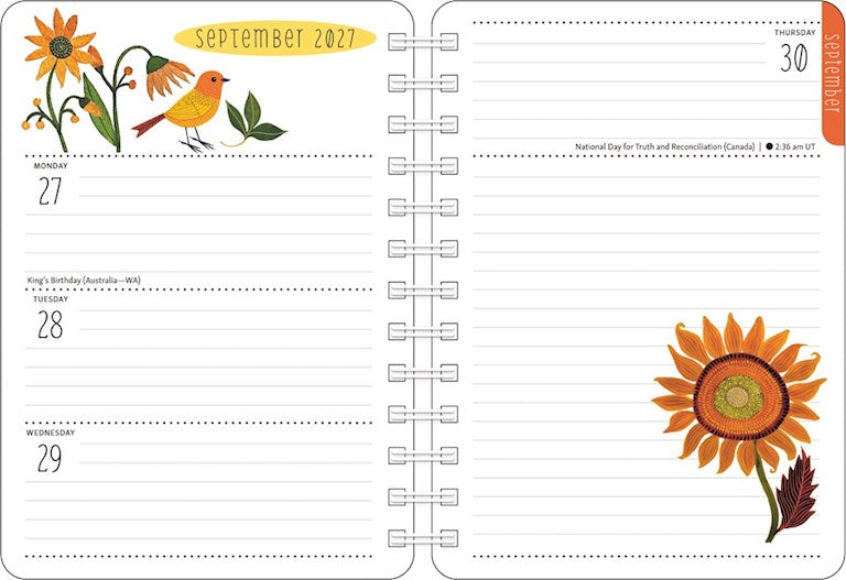 Birds of a Feather Genuine D Zlatkis 2027 Weekly Planner Calendar
