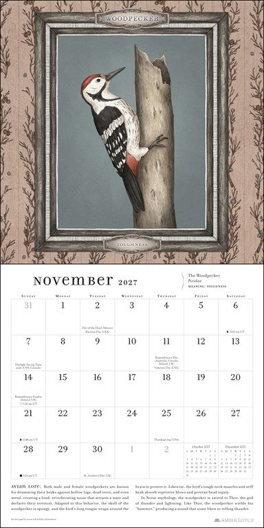 Ornithography 2027 Wall Calendar