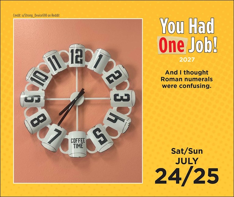 AMC You Had One Job 2027 Day-to-Day Calendar