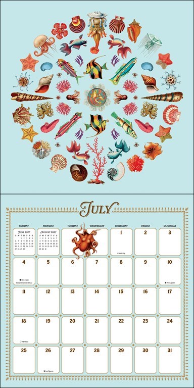 AMC The Antiquarian Sticker Book 2027 Wall Calendar