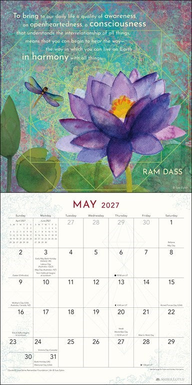 Ram Dass Be Here Now 2027 Wall Calendar