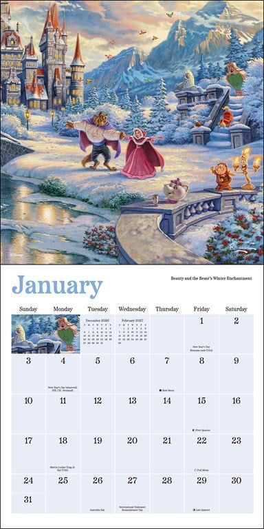 AMC Disney Dreams Collection by Thomas Kinkade Studios 2027 Mini Wall Calendar