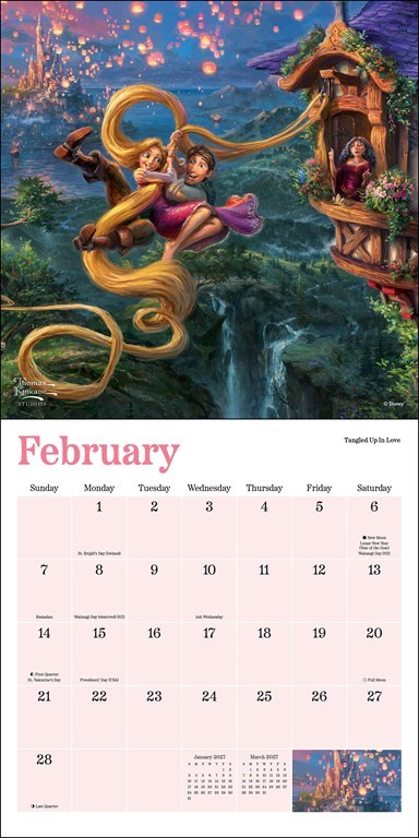 AMC Disney Dreams Collection by Thomas Kinkade Studios 2027 Mini Wall Calendar