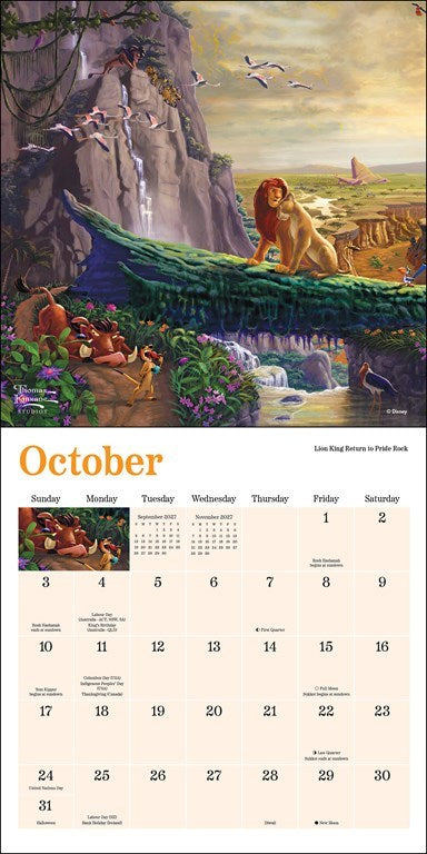 AMC Disney Dreams Collection by Thomas Kinkade Studios 2027 Mini Wall Calendar