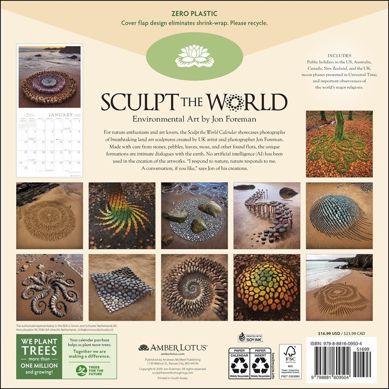 Sculpt the World 2027 Wall Calendar