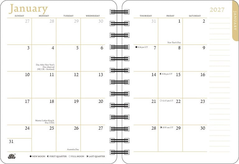 Zen Cat 2027 Weekly Planner Calendar