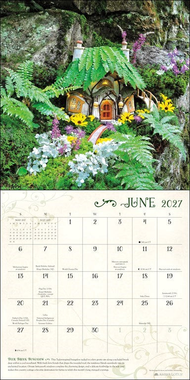 Fairy Houses 2027 Wall Calendar
