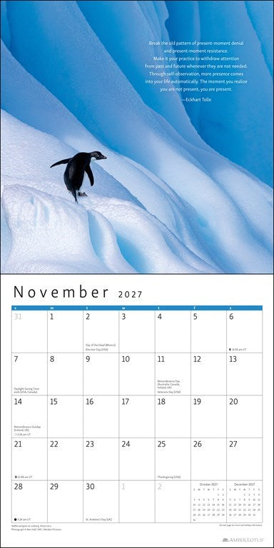 The Power of Now 2027 Wall Calendar