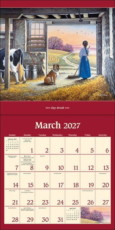 John Sloane’s Country Seasons Special Collection 2027 Wall Calendar