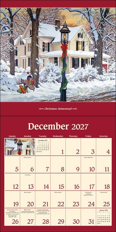 John Sloane’s Country Seasons Special Collection 2027 Wall Calendar