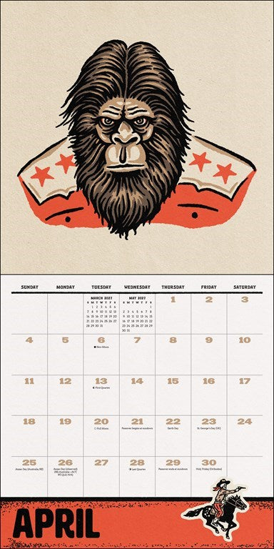 AMC Sam Larson 2027 Wall Calendar Weird, Weird West