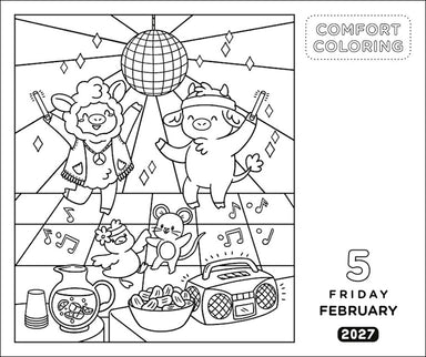 Comfort Coloring 2027 Page-A-Day Calendar