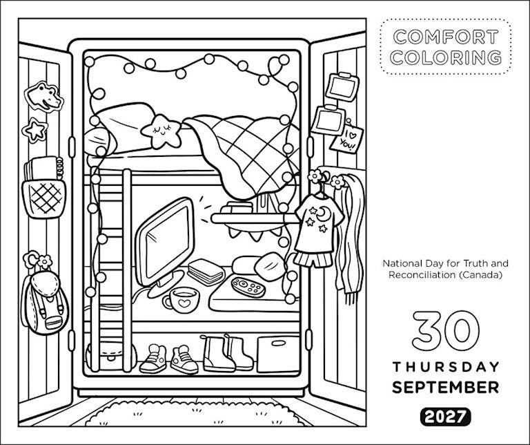 AMC Comfort Coloring 2027 Day-to-Day Calendar